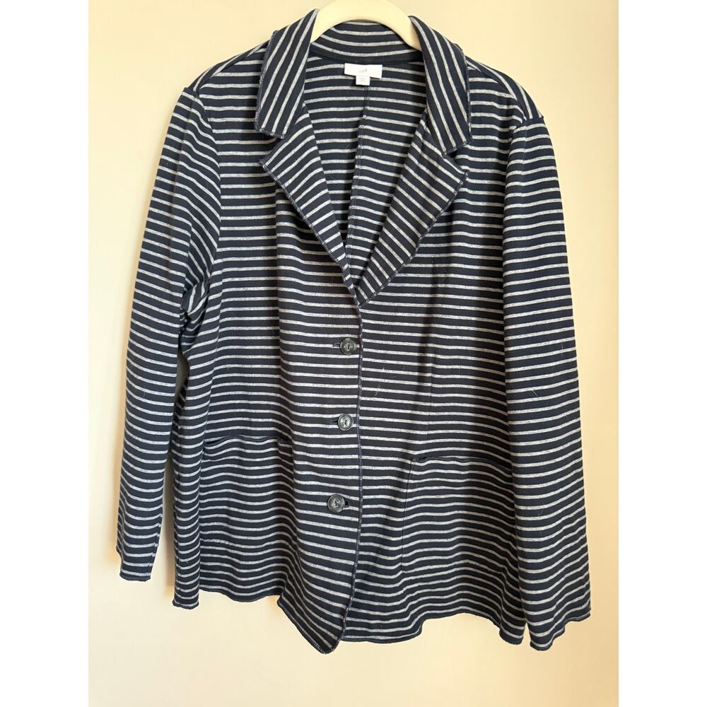 J.‎ Jill Cotton Blend Lightweight Blazer Size XLP Petite Academia Office Capsule